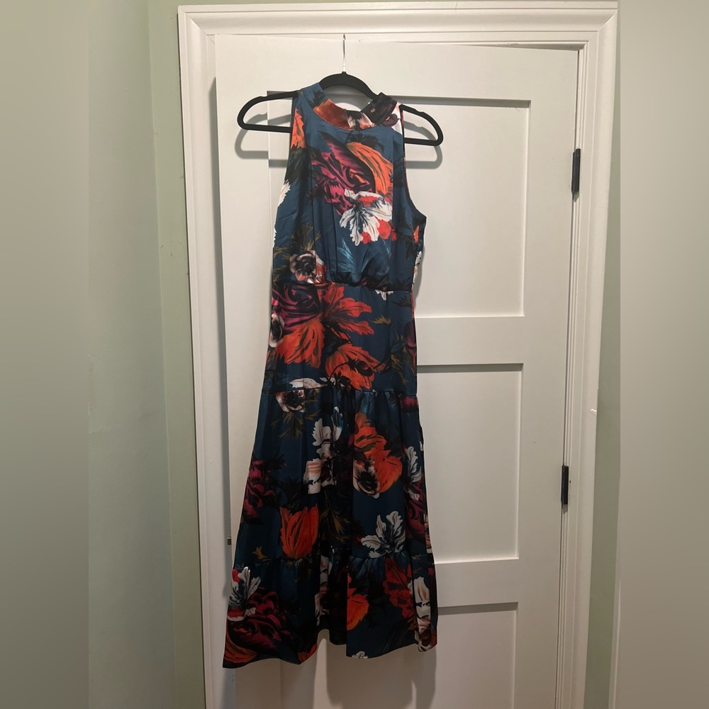 NWT Floral Sam Edelman Halterneck Midi Dress